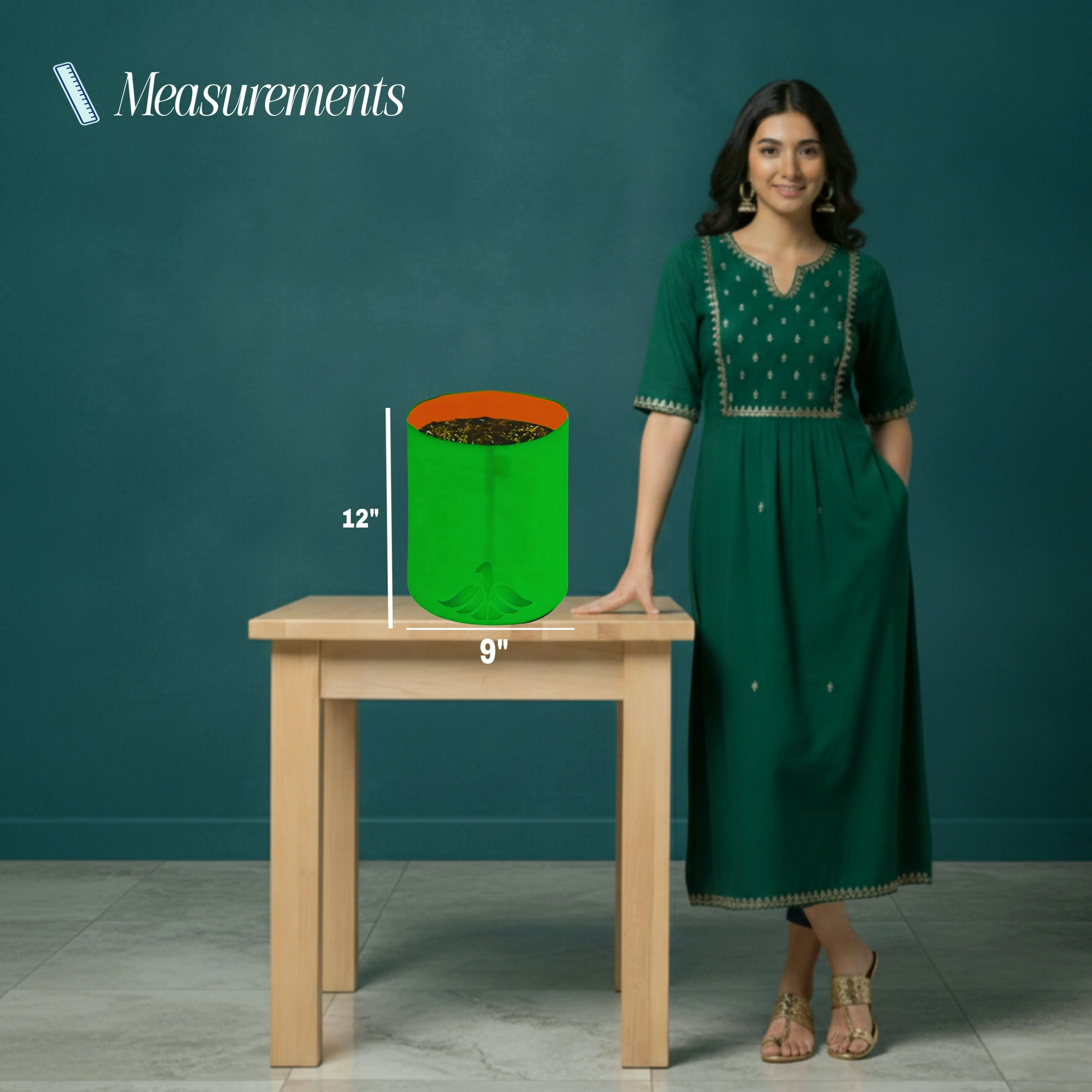 12x9 Grow Bag - Measurement