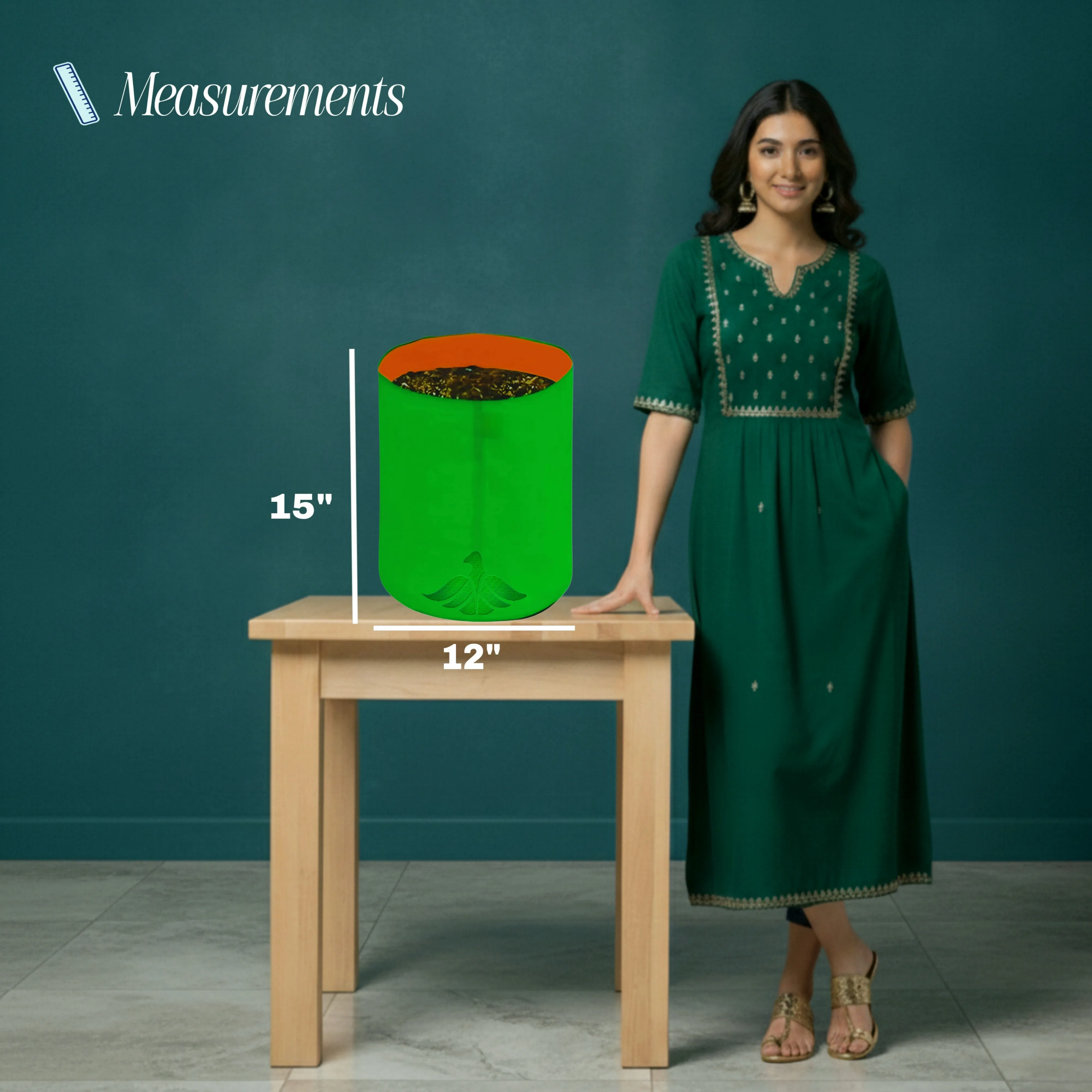 15x12 Grow Bag - Measurement