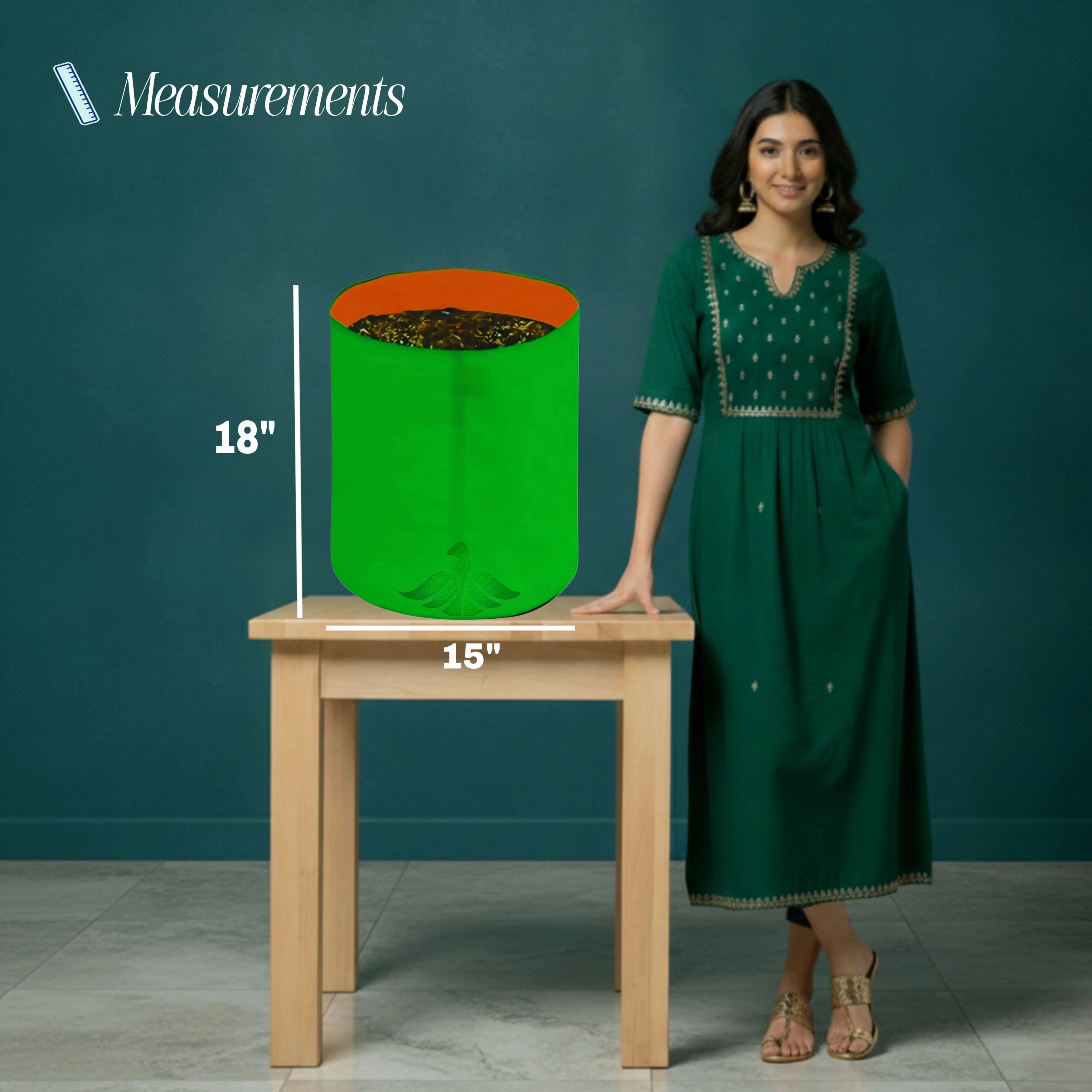 18x15 Grow Bag - Measurement