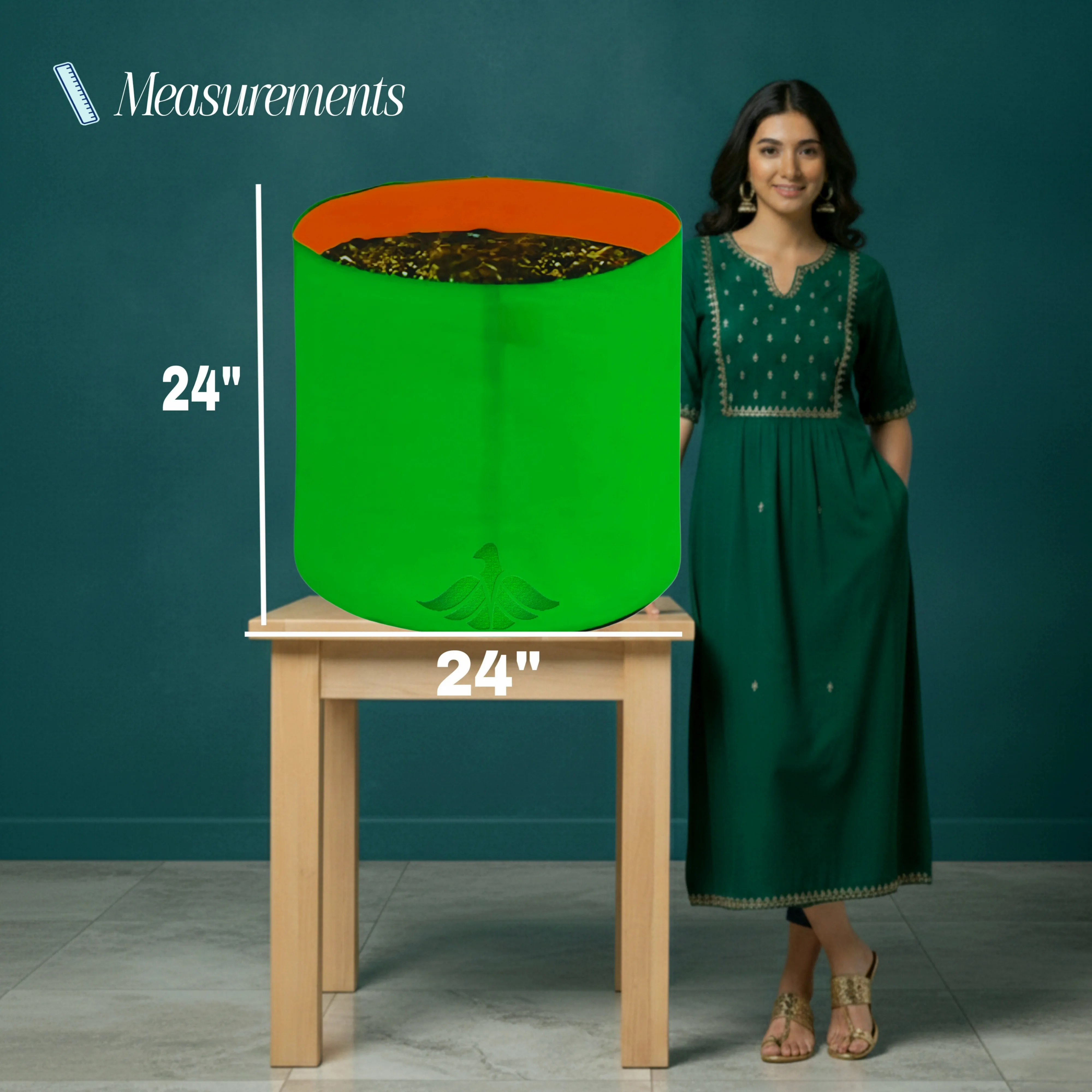 24x24 Grow Bag - Measurement