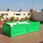 Rectangular grow bag with stand