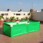 Rectangular grow bag with stand